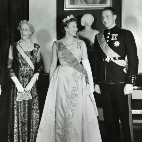 Wearing her great-great-grandmother’s tiara